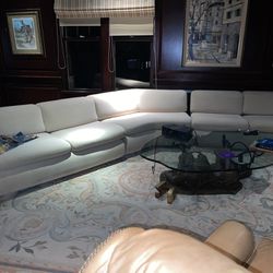 White / Cream Sectional Sofa
