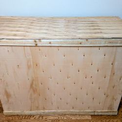 Large Wooden Crate w/ Lid Box Moving Mover Shipping Furniture Storage Container Wood Delivery Ship
