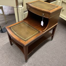 Tiered Vintage Side Table W/ Drawer