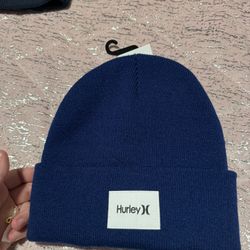 Nwt Hurley Blue Beanie Hat 