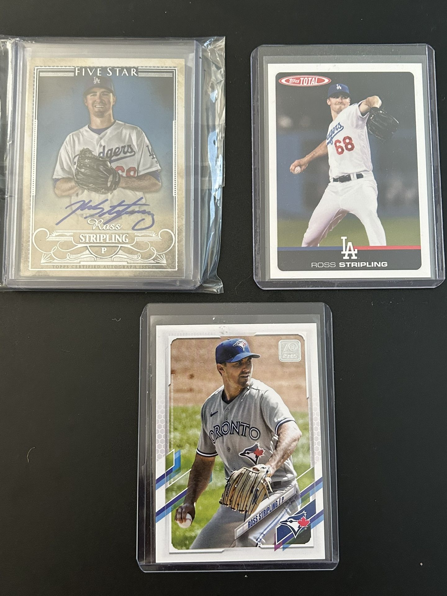 Dodgers Ross Stripling (3) card Autographed lot