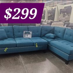 BRAND NEW 2PC SECTIONAL SOFA SET WITH  ACCENT PILOWS INCLUDED $299