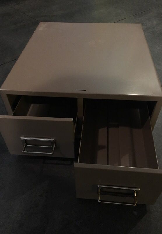 Two drawer office card filing unit (holds recipe/ index size cards)