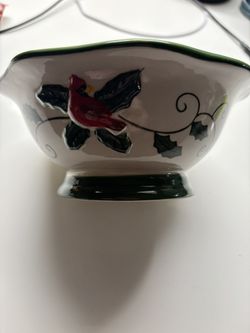 Set Of Four Ceramic Holiday Bowls