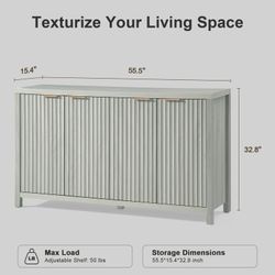 Gray oak fluted Buffet kitchen Organizer