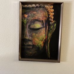 Budda Canvas Wall Frame (67 cm X 50 cm)