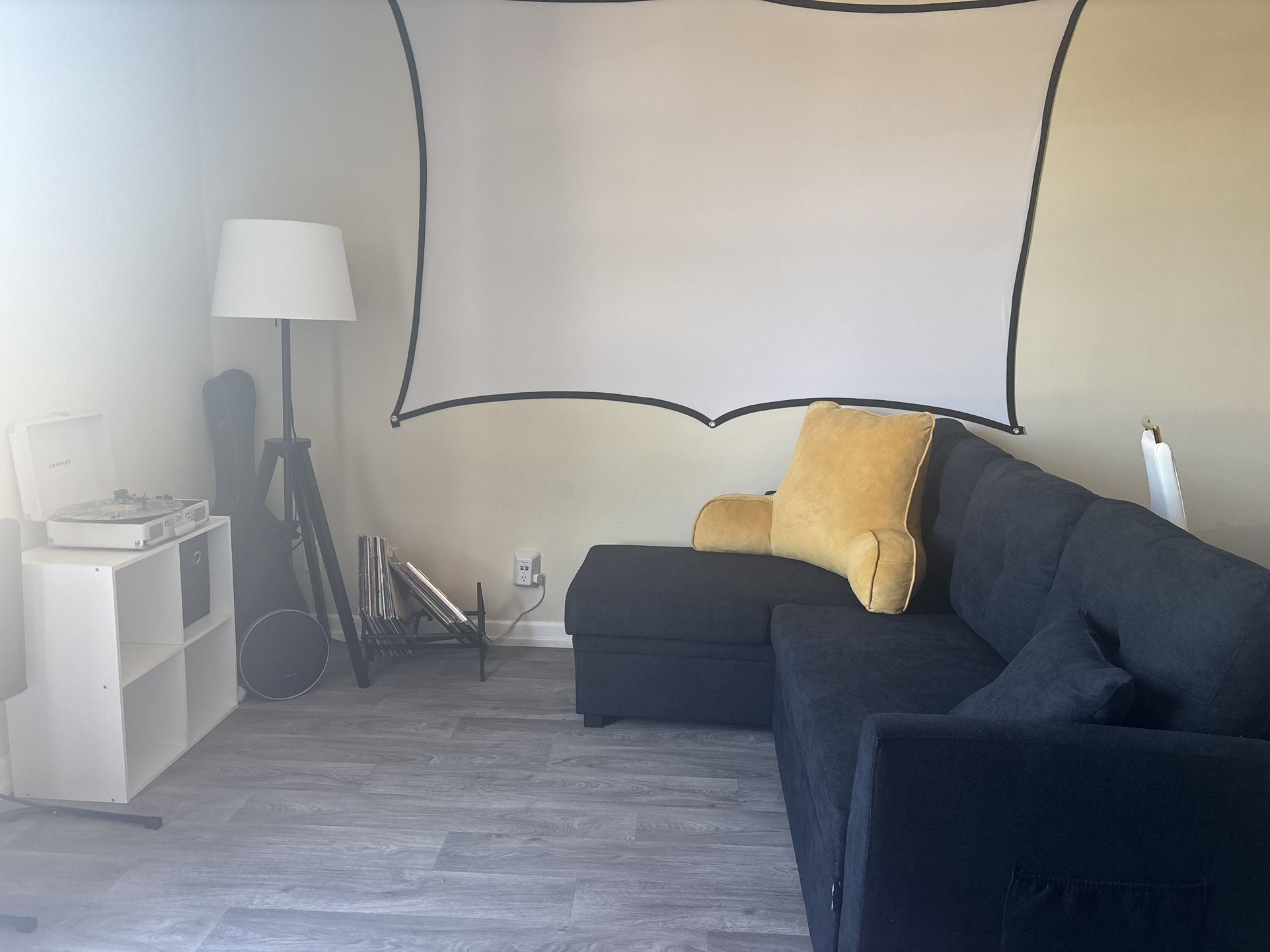 Sofa Bed L Shaped Like New Black Couch