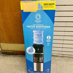 New Primo Water Dispenser Hot Cool Cold Stainless Steel LED Light Spill Proof Bottle Gallon Refillable Heating Cooling Refreshment Dishwasher