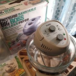 Big Boss XL Oil less Air Fryer & Tabletop Convection Oven, + 50 Recipe Book Missing The Three Grill Parts