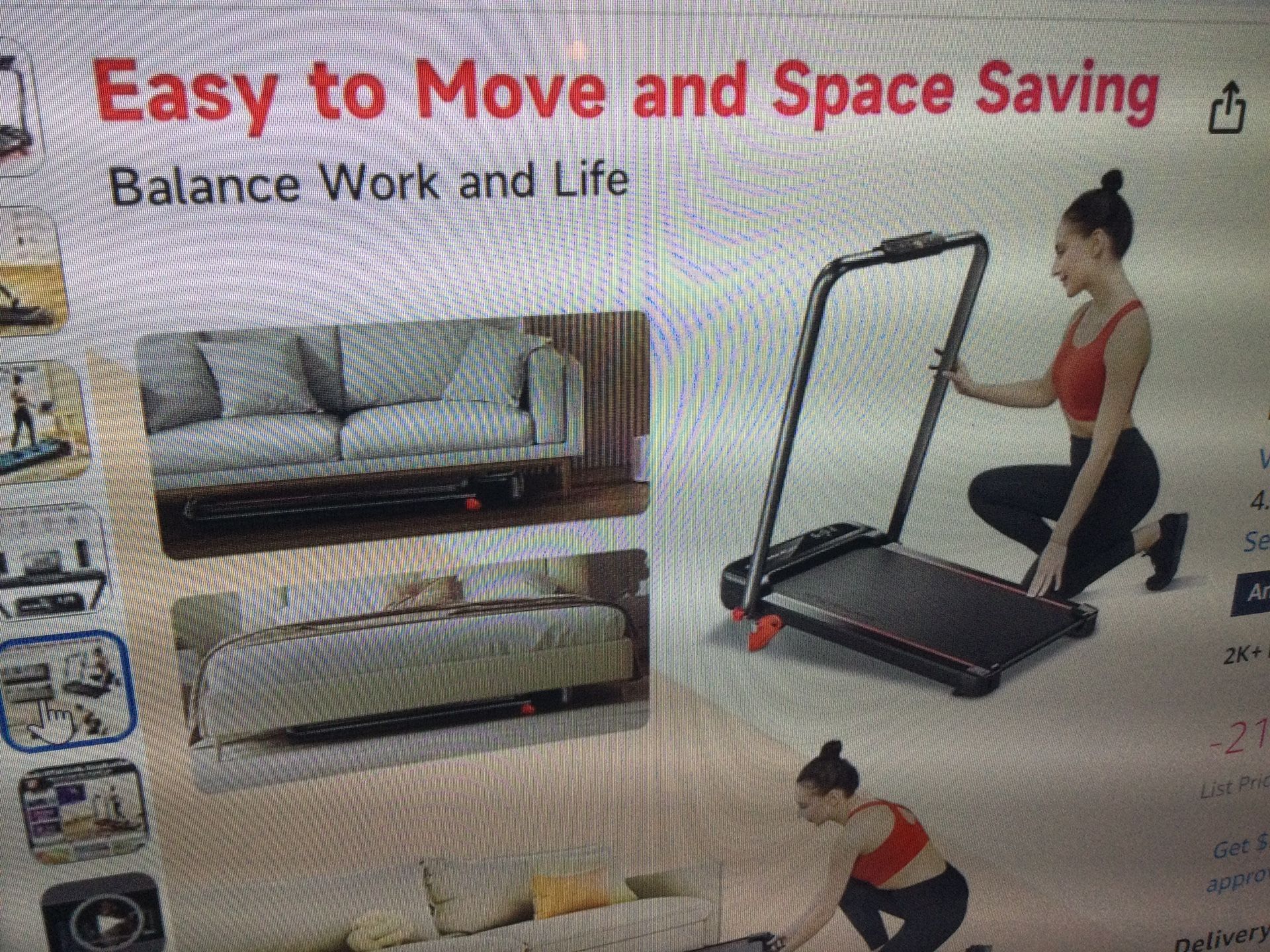 BRAND NEW COMPACT TREADMILL MINI FITNESS HOME FOLDING 2.5 HP QUIET 7.5 MPH…retails At 239.95 Plus Tax