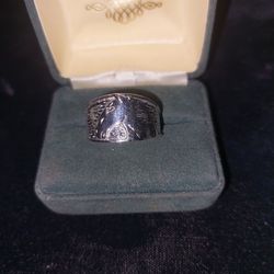 Sterling Silver Men's Horse Head Ring Sz9