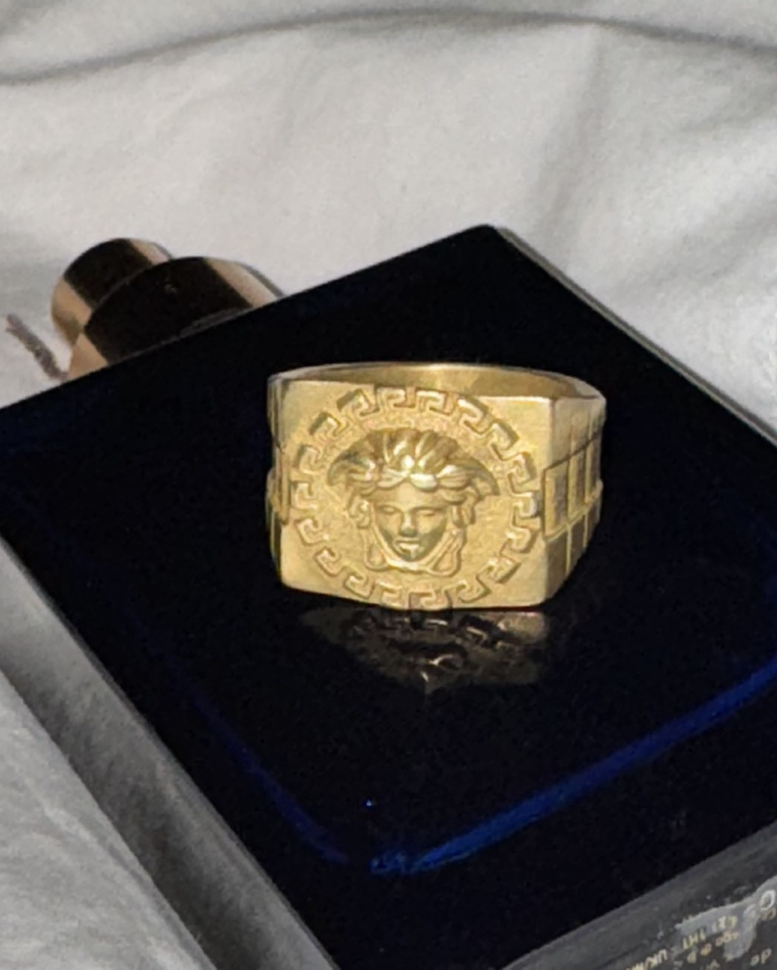 18k Versace Medusa Men’s Gold Ring