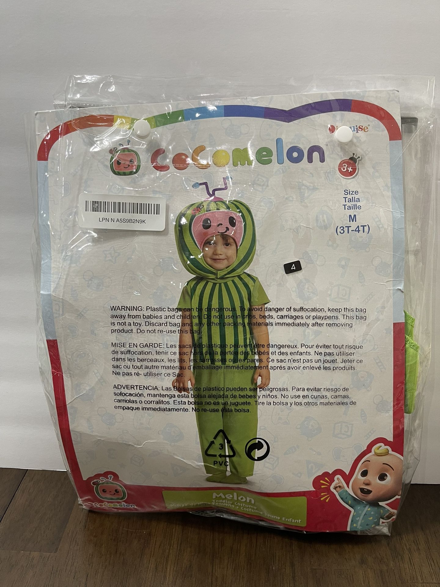 CoComelon Melon Jumpsuit Toddler Costume - 3T-4T