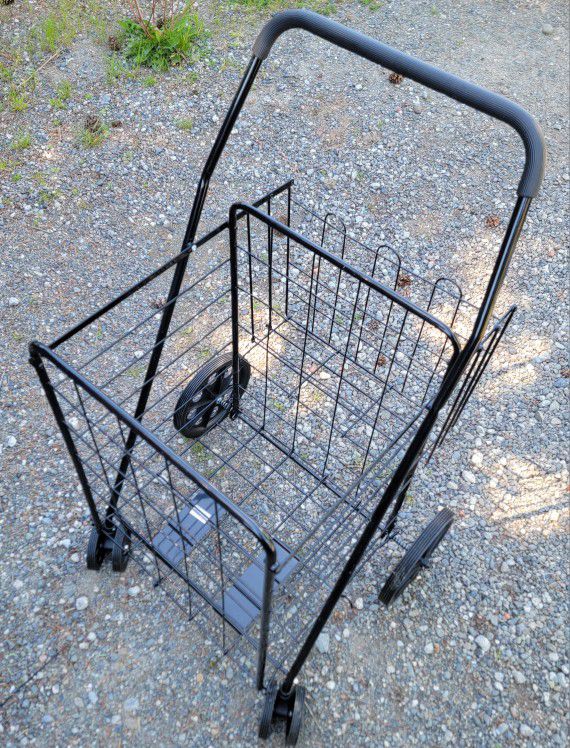 Deluxe Foldable Utility Shopping Cart LIKE NEW

