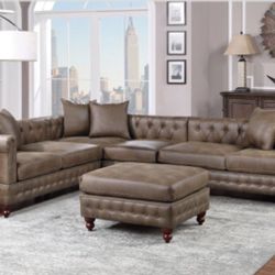Sectional Sofa + Ottoman