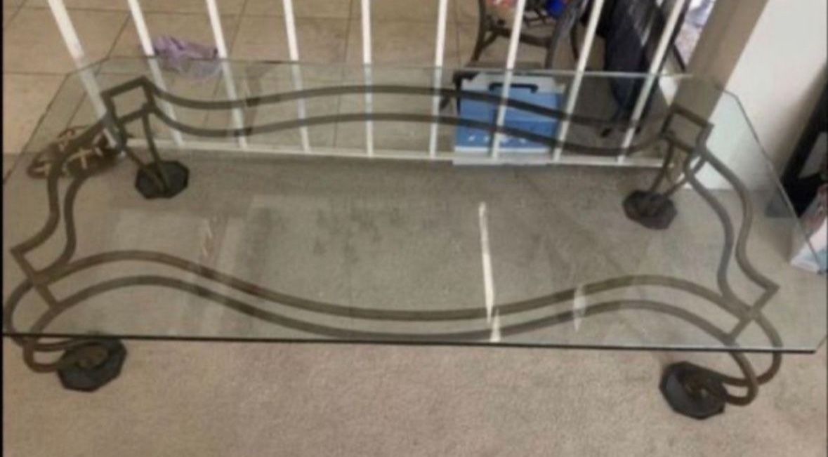 Iron & Glass Coffee Table