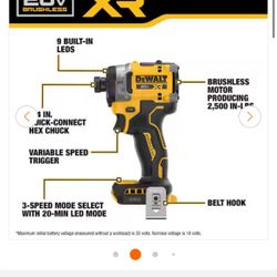 DEWALT 20V MAX XR Cordless Impact Driver (Tool Only)