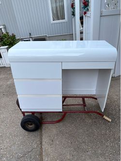 White  Formica desk