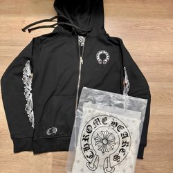 Chrome Heart Zip Up Hoodie