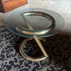  Vintage mid century brass side tables
