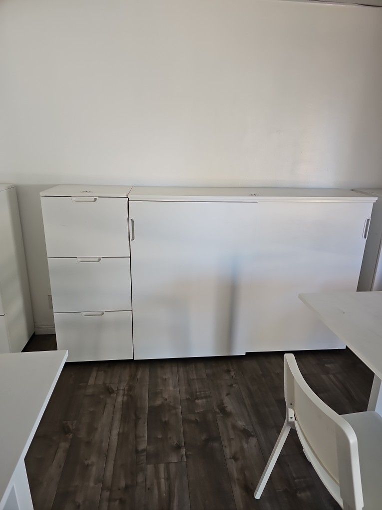 Office Cabinets,  Desks, Shelving Racks, Etc..