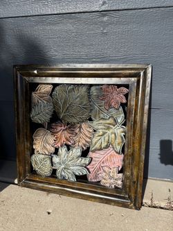 Metal leaf wall art