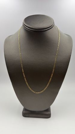 14KT YELLOW GOLD 21” FIGARO LINK CHAIN 4.8GR 2.5MM