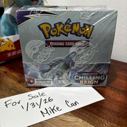 Chilling Reign Pokémon TCG Booster Box – Sealed, Excellent Condition