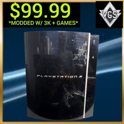 Sony PlayStation 3 PS3 Fat Console Modded 3000+ Games Retro Gaming System