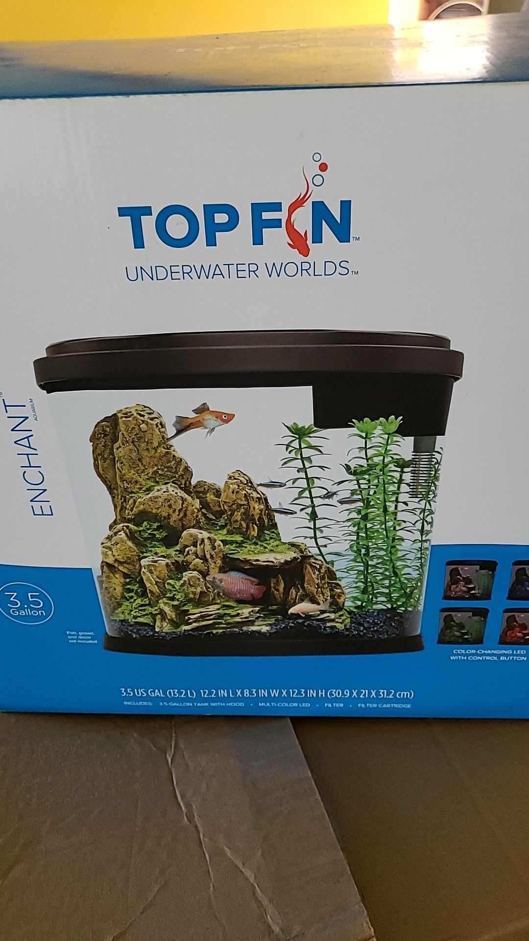 Top Fin Enchant Aquarium Fish Tank - 3.5gal