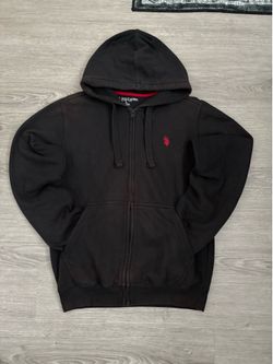 Polo hoodie zip up black size S