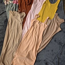 7 Assorted Sleeveless Dresses SM & MED