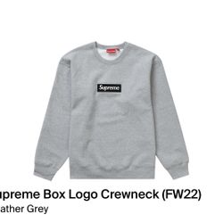 Supreme Box Logo Crewneck (FW22) Heather Grey