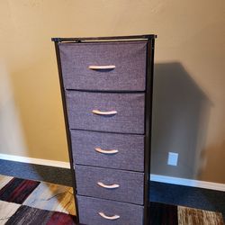 Dresser With Wood Top And Fabric Drawers