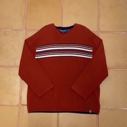 Rusty Red Pullover Sweatshirt 2000’s Vintage Size XL Made In Korea 100% Cotton