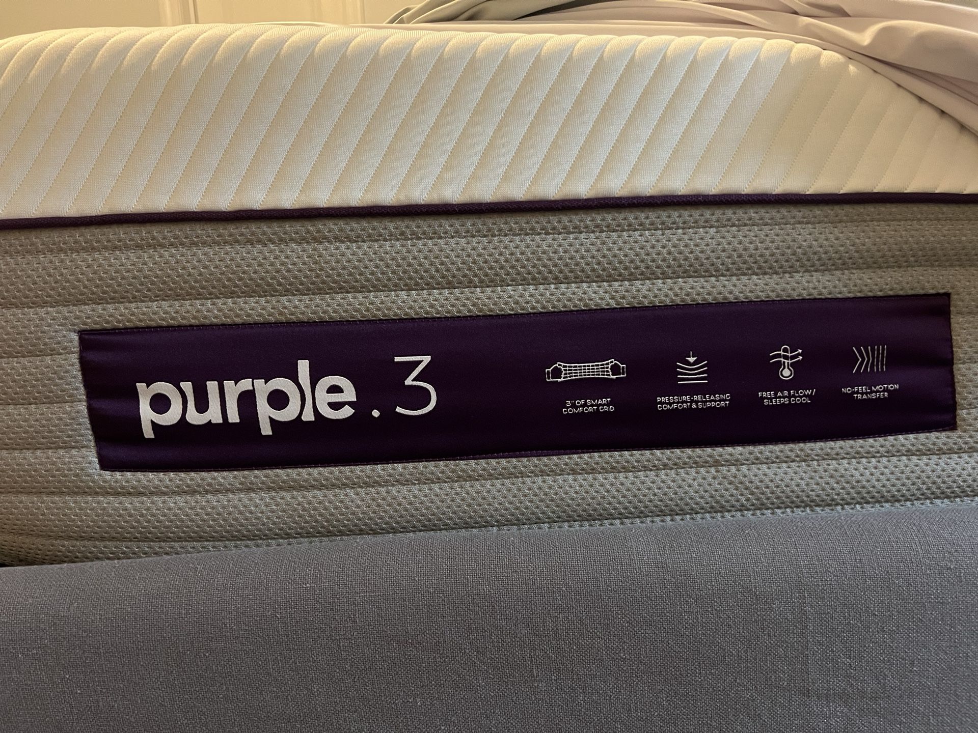 Purple Hybrid 3 King Mattress And Bed Frame