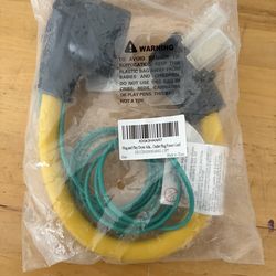 1.5 FT 4 Prong to 3 Prong Dryer Adapter, 30 Amp Dryer Outlet Plug Power Cord, NEMA 10-30P Male to 14-30R Female Three Prong Converter, 250V 3prone Old