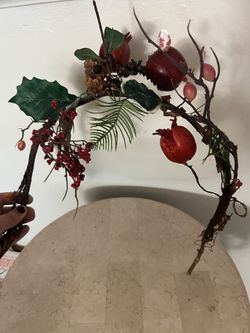 Short Pomegranate Apple Christmas Garland Decor 