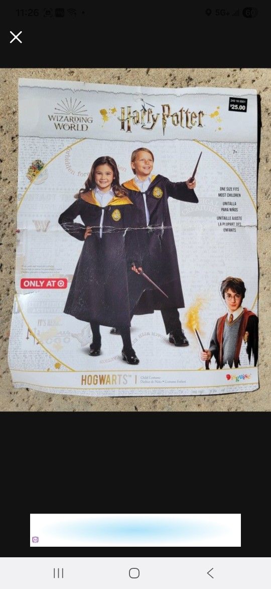 Harry Potter Child Robe Small Costume