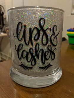 Silver Makeup brush holder