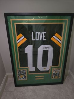 Jordan Love Framed Jersey