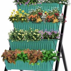  4 ft. Vertical Raised Garden Bed 5 Tier Planter Box Perfect to Grow Flowers, Vegetables, Herbs, for Outdoor and Indoor Gardening  