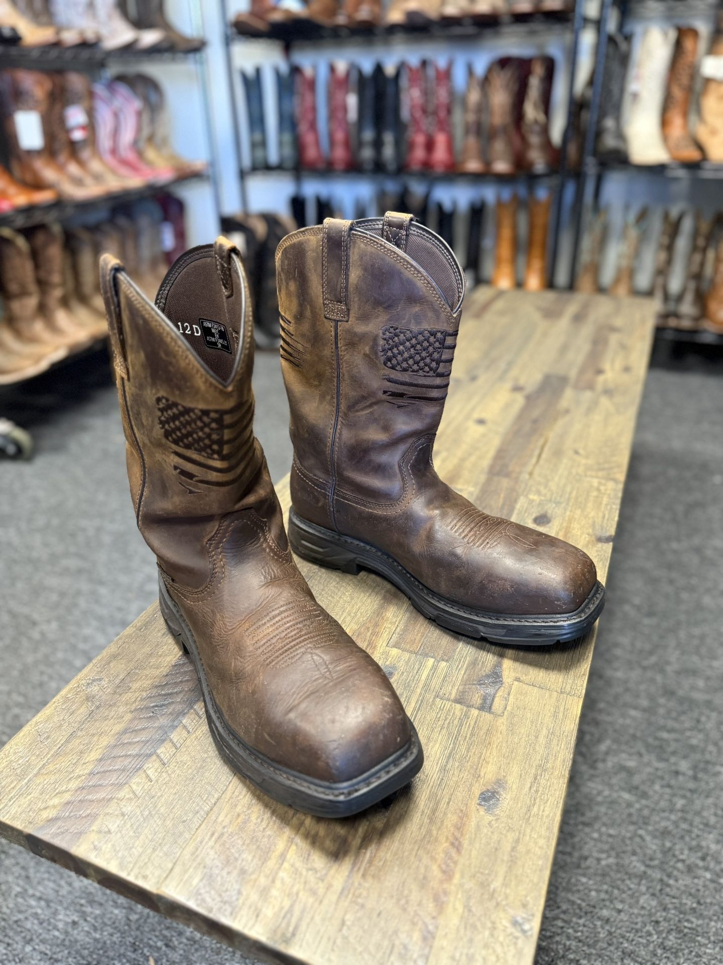 Ariat WorkHog XT Patriot Waterproof Carbon Toe Work Boot Sz 12