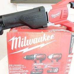 M18 Milwaukee Impact & Drill Driver Combo Kit + M18 Reciprocating Saw 