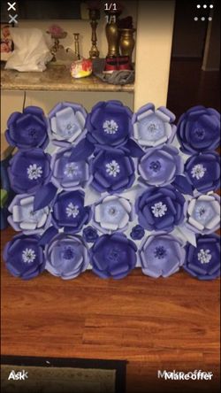 Paper flowers Back drop