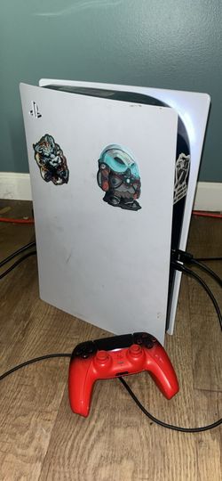 Ps5 all cords + blk&red controller