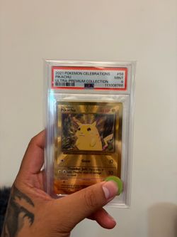 PSA 9 Gold Metal Pikachu Celebrations