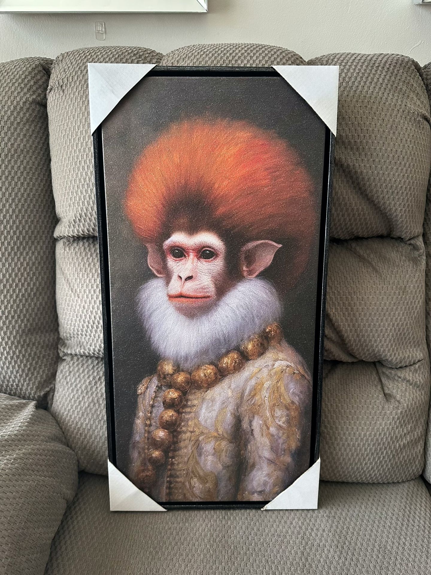 Victorian Regal Monkey Portrait Wall Art
