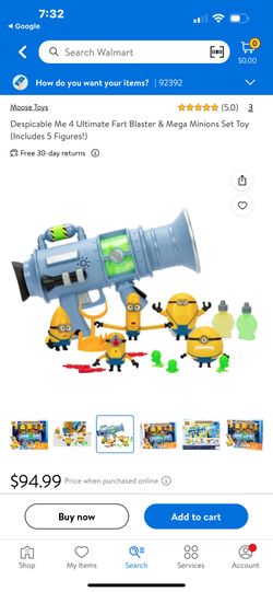 Despicable Me 4 Ultimate Fart Blaster & Mega Minions Set Toy (Includes 5 Figures!)