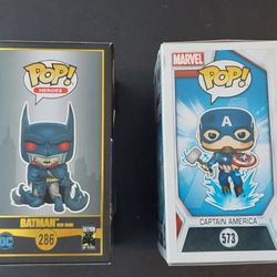 Batman And Captain America Funko Pops